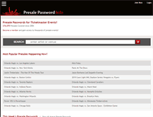 Tablet Screenshot of presalepasswordinfo.com